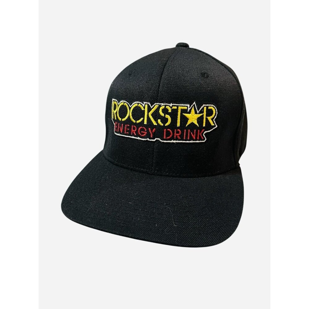 Rockstar Energy Drink‎ Fitted Hat Black One Size Embroidered Flexfit